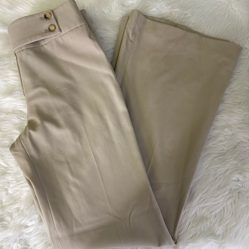 Michael Kors Collection Beige Wool Trouser Women’s Pants Size 4 - Picture 5 of 9